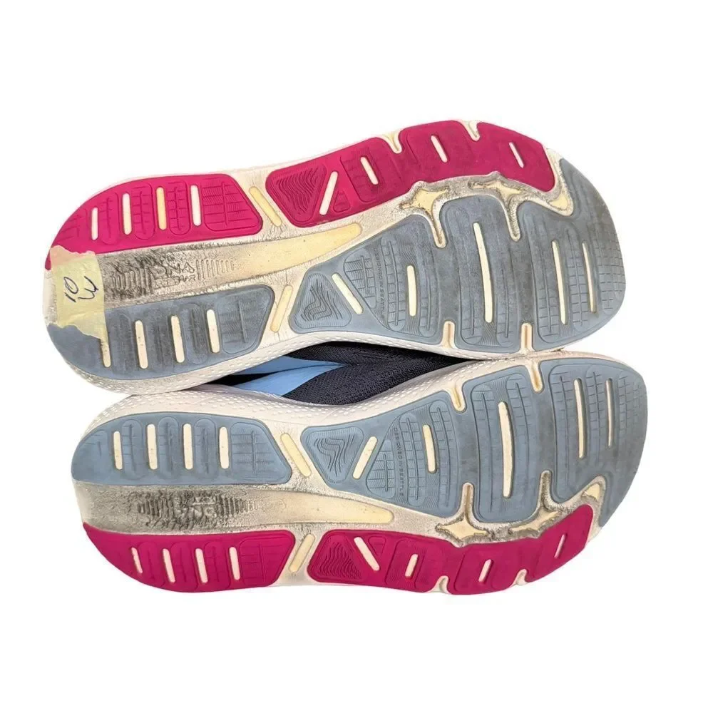 Brooks ghost max Women's Athletic Shoes - Black, Pink, and Blue size 10